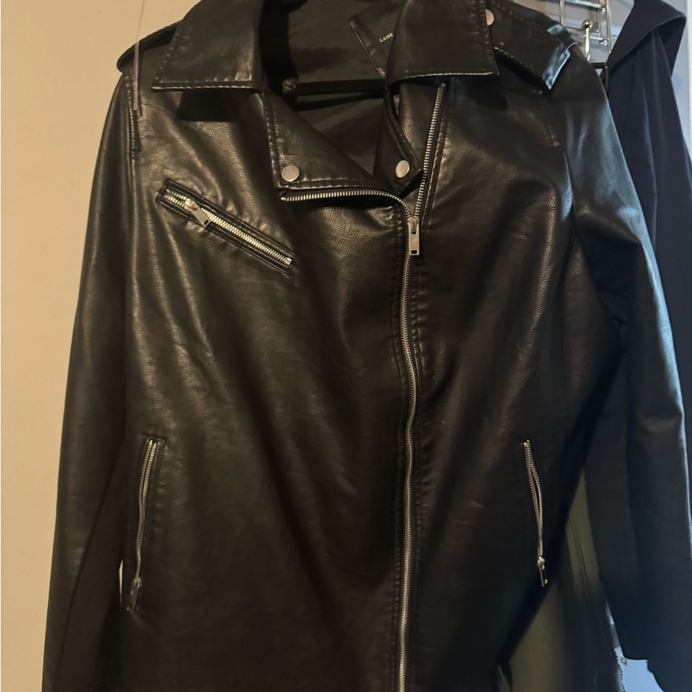 Lane Bryant Black Leather Jacket